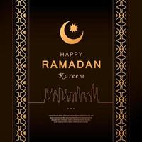 horizontales Banner des Ramadan Kareem-Konzepts vektor