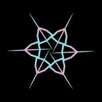 pastellfärg stjärna symbol abstrakt design vektor