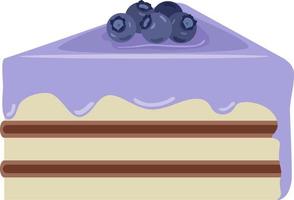 Stück leckerer Blaubeerkuchen vektor