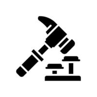 Hammer-Symbol für Ihre Website, Ihr Handy, Ihre Präsentation und Ihr Logo-Design. vektor