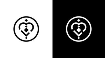 företag logotyp monogram skönhet hotell svart och vit ikon illustration stil mönster mallar vektor