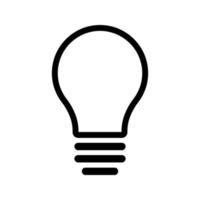Glühbirne oder Idee und Inspiration einfaches Symbol elektrisches Licht Energiekonzept vektor