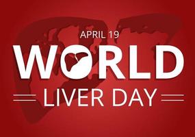 värld lever dag på april 19:e illustration till höja global medvetenhet av hepatit i platt tecknad serie hand dragen för webb baner eller landning sida mallar vektor