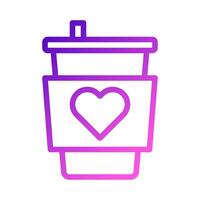 tasse symbol gradient lila rosa stil valentine illustration vektorelement und symbol perfekt. vektor