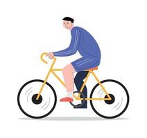 charakterleute, die fahrradvektorillustration fahren vektor