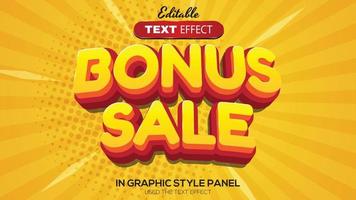 3d redigerbar text effekt bonus försäljning tema vektor