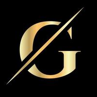 anfängliches monogrammbuchstabe g-logodesign für schönheit, königliches zeichen, luxus und mode, spa-firmenvektorvorlage vektor