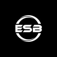 esb brev logotyp design i illustration. vektor logotyp, kalligrafi mönster för logotyp, affisch, inbjudan, etc.