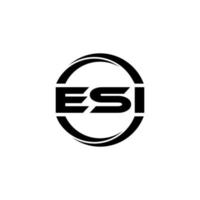 Esi-Brief-Logo-Design in Abbildung. Vektorlogo, Kalligrafie-Designs für Logo, Poster, Einladung usw. vektor