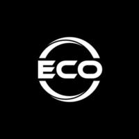 eco brev logotyp design i illustration. vektor logotyp, kalligrafi mönster för logotyp, affisch, inbjudan, etc.