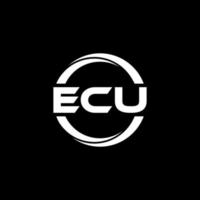 ecu brev logotyp design i illustration. vektor logotyp, kalligrafi mönster för logotyp, affisch, inbjudan, etc.