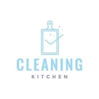 Schneidebrett Linie sauber Küche Essen Kochen modernes Logo Design Vektor Icon Illustration Vorlage