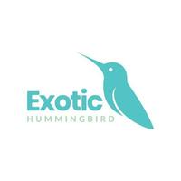 Exoten Vogelkolibri colibri Veilchenohr isolierte moderne Logo-Design-Vektorsymbol-Illustrationsvorlage vektor