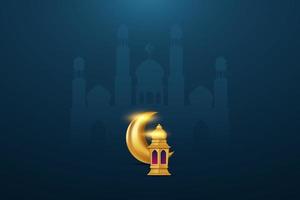 eid mubarak hälsning kort bakgrund med islamic prydnad vektor illustration