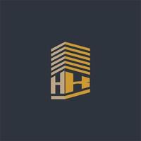 hk erste Monogramm-Immobilienlogo-Ideen vektor