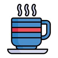 ein heißes Teetassen-Vektor-Icon-Design, Konzept für heiße Getränke vektor