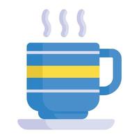 ein heißes Teetassen-Vektor-Icon-Design, Konzept für heiße Getränke vektor