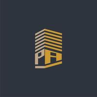 pa Anfangsmonogramm-Immobilienlogo-Ideen vektor