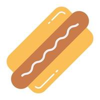 Hot-Dog-Sandwich-Vektor-Icon-Design im trendigen Stil vektor