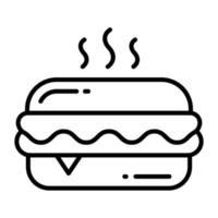 varm hund smörgås vektor ikon design i trendig stil