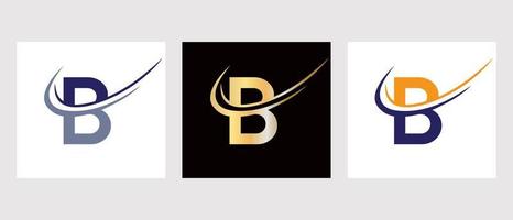 första brev b logotyp design mall. monogram logotyp symbol vektor