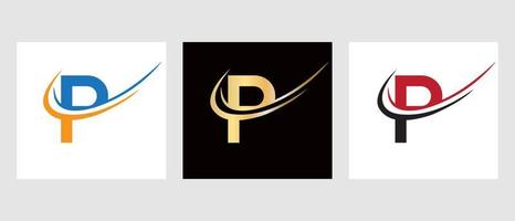 första brev p logotyp design mall. monogram logotyp symbol vektor