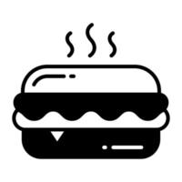 Hot-Dog-Sandwich-Vektor-Icon-Design im trendigen Stil vektor