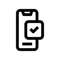 Smartphone-Symbol für Ihre Website, Ihr Handy, Ihre Präsentation und Ihr Logo-Design. vektor