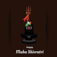 Lycklig maha shivratri indisk hindu festival firande vektor illustrationer