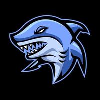 Fish Shark Esport Gaming-Maskottchen-Logo-Vorlage vektor