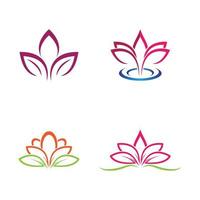 Beauty Lotus Logo Set vektor