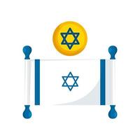 Flagge Israel patriotische isolierte Ikone vektor