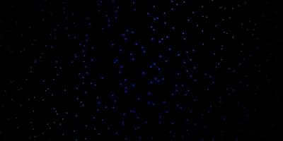 dunkelblauer, roter Vektorhintergrund mit bunten Sternen. vektor