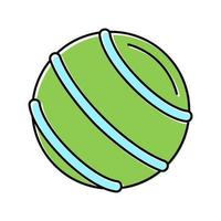 Ball Fitness Zubehör Farbsymbol Vektor Illustration