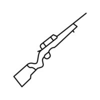 rimfire pistol linje ikon vektorillustration vektor