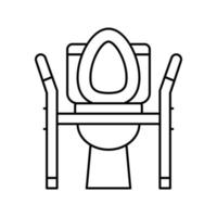 WC-Sitz medizinische Linie Symbol Vektor Illustration