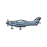 ljus sport flygplan flygplan Färg ikon vektor illustration