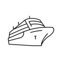 kryssning fartyg liner marin transport linje ikon vektor illustration
