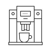 maschine kaffee brühen professionelle elektronische geräte linie ic vektor