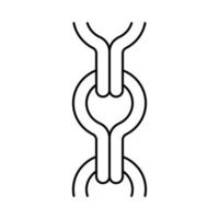 Leiter Kettenlinie Symbol Vektor Illustration