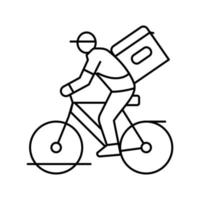 Fahrrad-Lieferlinie Symbol Vektor Illustration