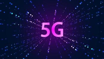 abstrakte technologie digitales futuristisches konzept 5g drahtlose kommunikationstechnologie netzwerkverbindung hochgeschwindigkeits-internetkommunikation auf modernem hintergrund vektor