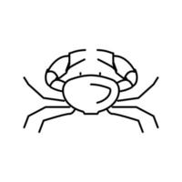 krabba skaldjur linje ikon vektorillustration vektor