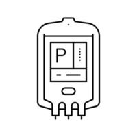 Plasma-Verpackungslinie Symbol-Vektor-Illustration vektor