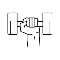 Sportübungslinie Symbol Vektor Illustration