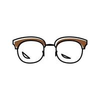 Hipster-Brille optische Farbsymbol-Vektorillustration vektor