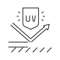 UV-Schutz Schichtlinie Symbol Vektor Illustration