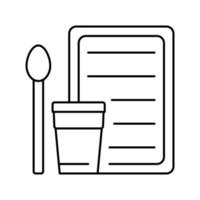 Kunststoff-Utensil Symbol Leitung Vektor-Illustration vektor