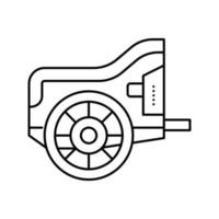 Streitwagen antiken Griechenland Symbol Leitung Vektor Illustration