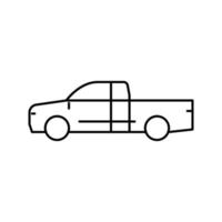 lastbil bil linje ikon vektor illustration